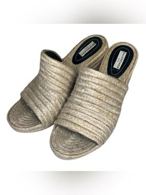 Balenciaga Jute Platform Wedge Espadrilles